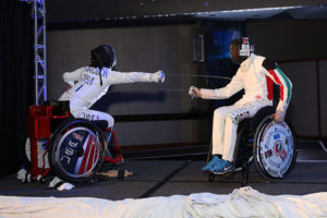 Wheechair fencing at Heroes Heart and Hope Gala
