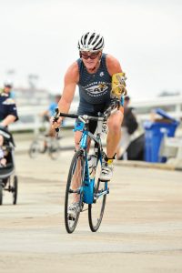 Challenged Athlete ambassador Willie Stewart on bike