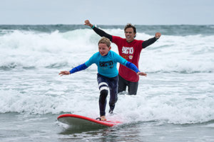 Mike Coots at surf clinic