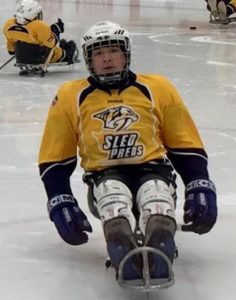 evan sled hockey