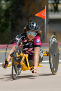 Lera Doederlein Handcycling at the 2019 Youth Paratri Camp
