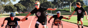 Challenged Athletes on track field