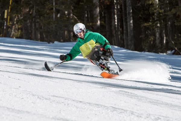 Dan Riley skiing