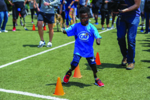 Chase Merriweather CAF Athlete at an Össur Running and Mobility Clinic in DC