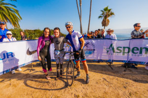 Transition corner during the 2018 San Diego Triathlon Challenge