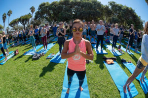 Yoga by the Sea at the San Diego Triathlon Challenge 2018