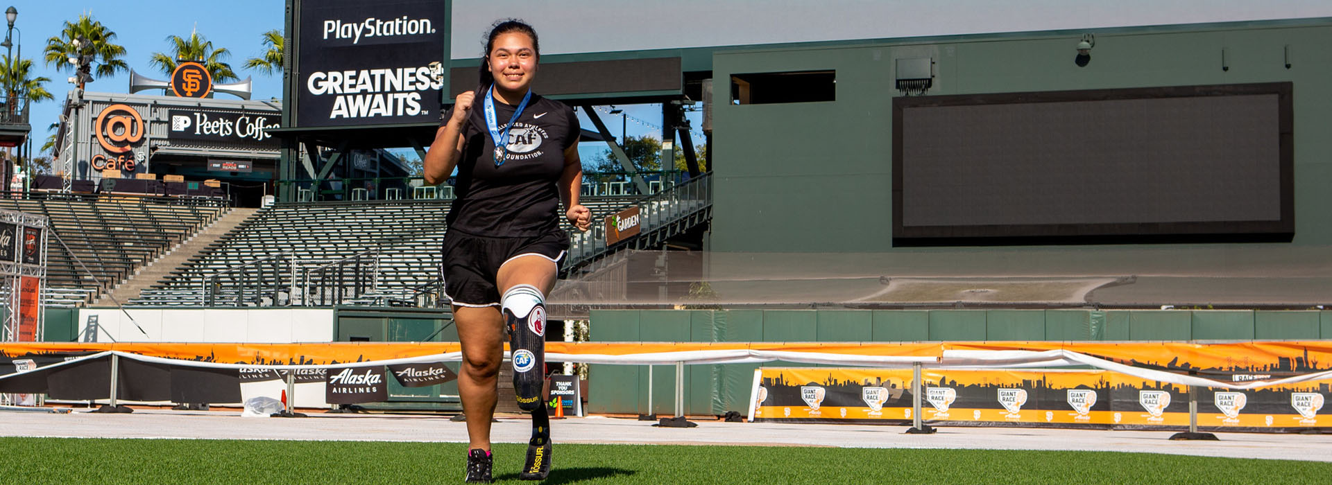 Samara at the 2019 Ossur Running & Mobility Clinic presented by CAF in San Francisco