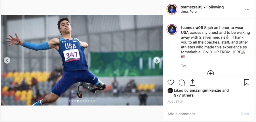 Ezra Frech long jump at Parapan American Games