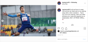 Ezra Frech long jump at Parapan American Games