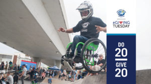 Aaron "Wheelz" Fotheringham WCMX skating in Boise Idaho_GIving Tuesday