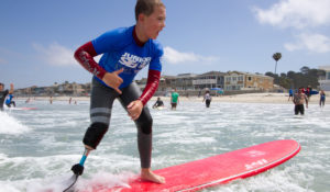 William surfing 2018 CAF Adaptive Surf Camp