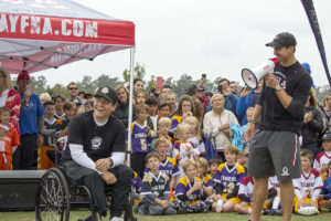 Drew Brees Surprises Alex Ruiz with a prosthetic running leg