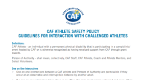 CAF Athlete Guidelines