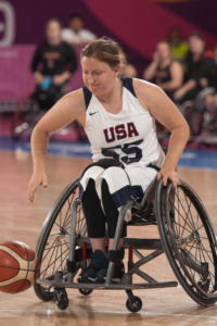 Courtney Ryan playing basketball for Team USA in 2019
