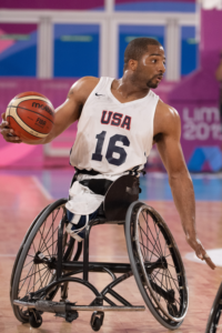 Trevon Jenifer playing basketball for Team USA in 2019