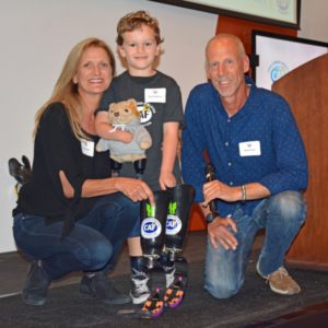 The Harths and David Fangerow at grant presentation