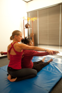 Alisha Petak practicing yoga