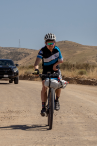 Lucas Onan riding a bike in Idaho