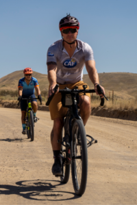 Mark Andrews riding a bike on Idaho