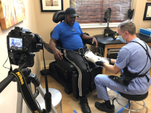 Darren Stroman getting fitted for Ossur prosthetic