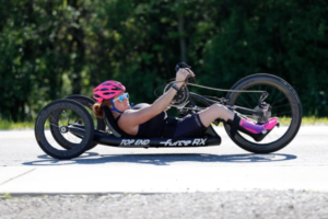 Mary Kate Callahan riding handcycle