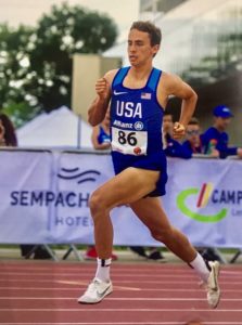 Joel Gomez running in 2019 Pan American Games