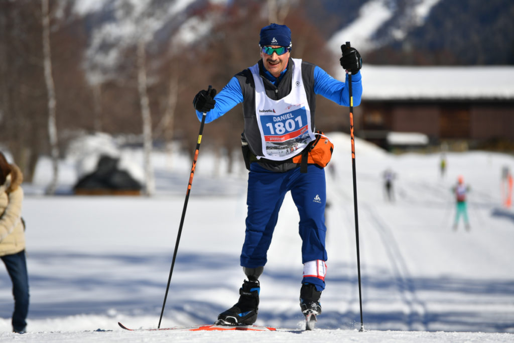 Daniel Wyss skiing