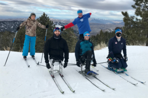 Josh Sweeney in Idaho on skis