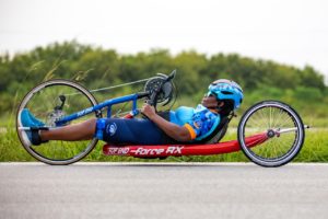 Candace Caesar on handcycle