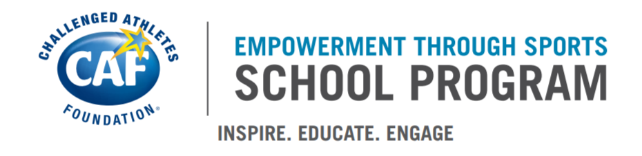 Empowerment through Sports School Program Logo CAF + Community Challenge Logo Lock Up