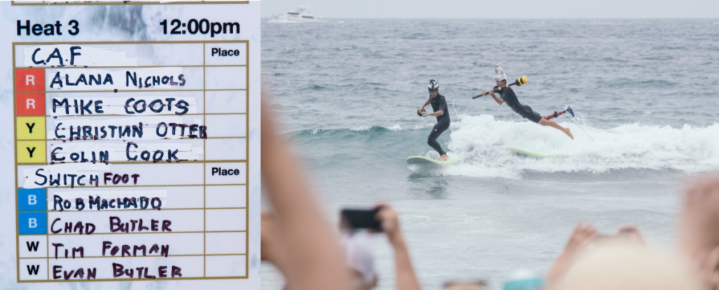 Mike Coots surfing at Switchfoot Bro-Am
