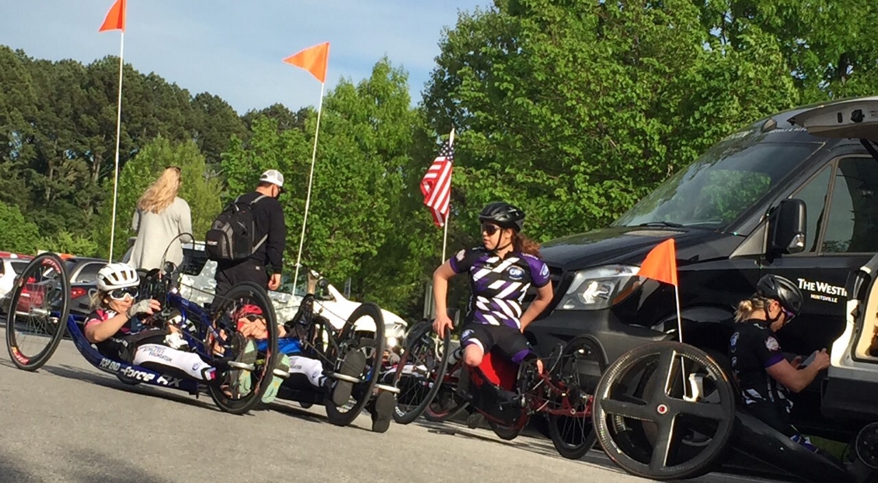 Womens Adaptive Cycling Team at Huntsville Time Trials Pre-Race