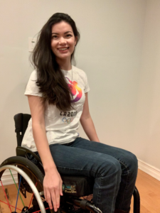 Carolanne Link sitting in wheelchair