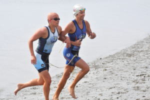 Maggie and Christy Swim at 2021 CAF Tri Camp