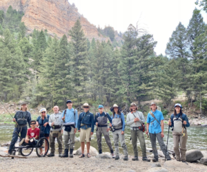 Group shot of participants at CAF Fly Fishing and Water Adventure Camp Montana