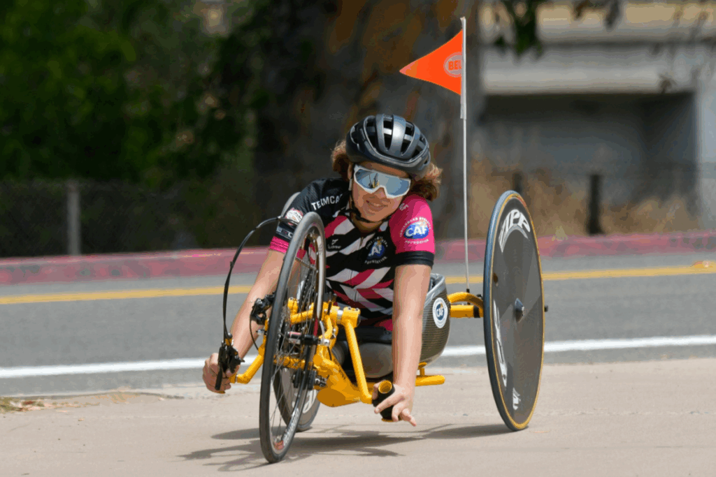 Lera Doederlein on handcycle racing on street