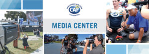 Media Center image including images of interviews with media and press at various events