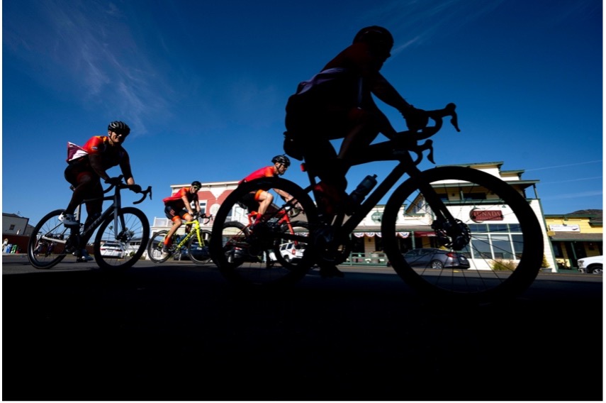 Cyclists on the street 