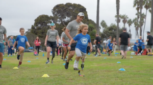 Young girl running at CAF + Ossur clinic