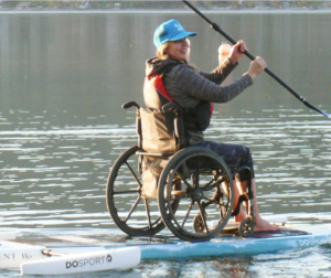 Manual Wheelchair on Paddleboard