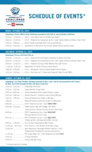 2023 Community Challenge fueled by Toyota Schedule of Events