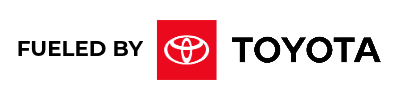 Text that reads "fueled by" with the Toyota logo