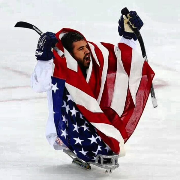 Nikko Landeros, sled hockey player for Team USA