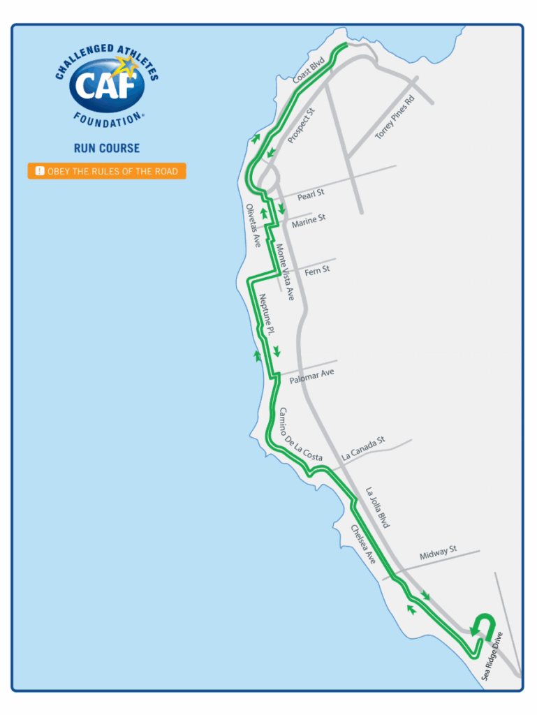 graphic image of 2025 SDTC run course