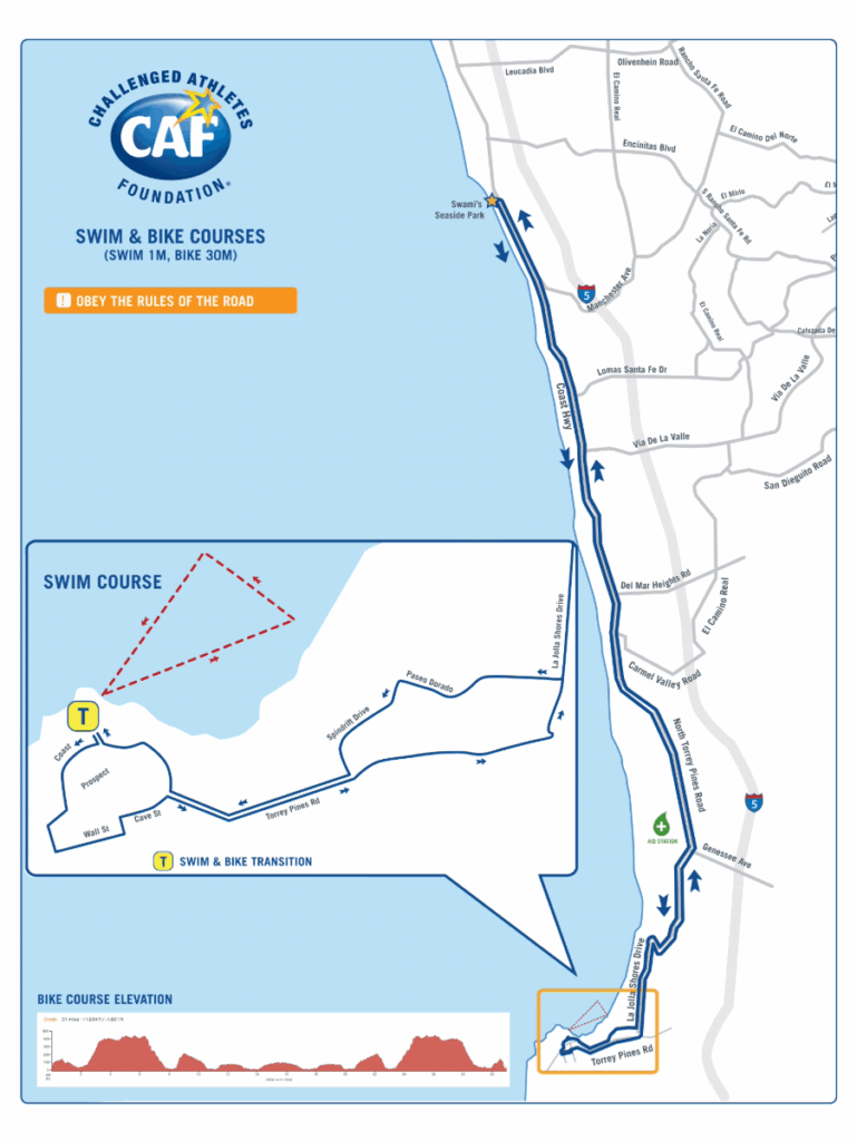 graphic image of 2025 SDTC run course