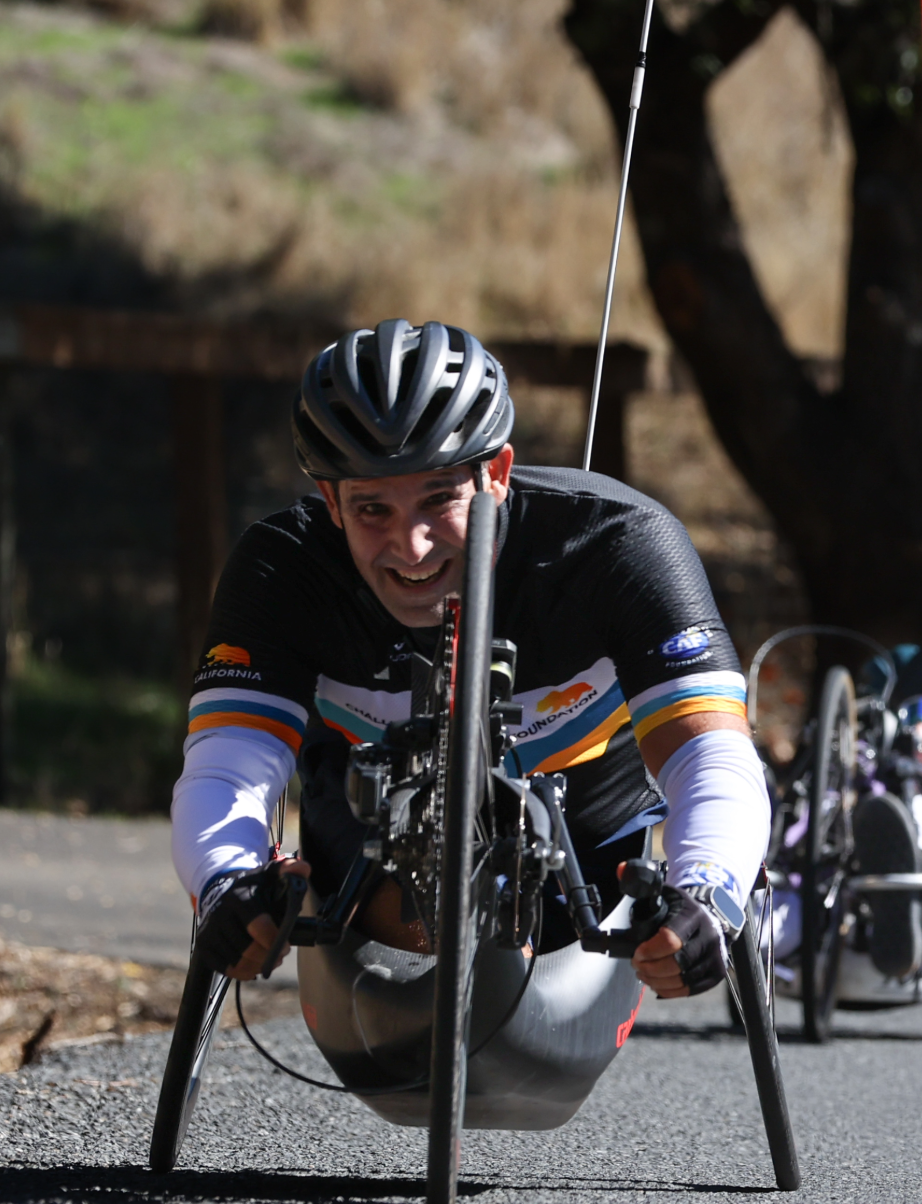 Athlete on an adaptive bike